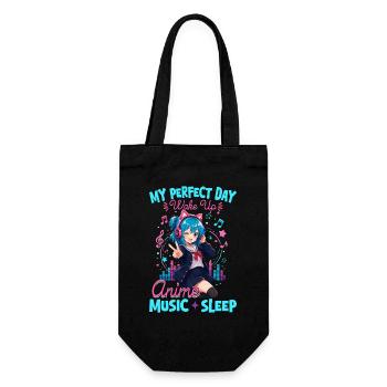 Anime et musique Chibi - Sac à bouteille - noir - Devant