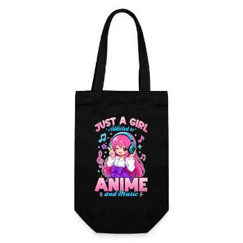 Anime et musique Chibi - Sac à bouteille - noir - Devant