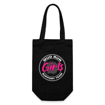 Mud run girls support team Schlammlauf Muddy Race - Geschenkbeutel für Flaschen - Schwarz - Vorne