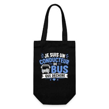 Conducteur de bus qui déchire - Sac à bouteille - noir - Devant