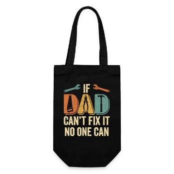 Papa, papa, père, fête des pères, réparation - Sac à bouteille - noir - Devant