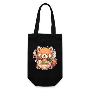 Kawaii Panda Ramen - Sac à bouteille - noir - Devant