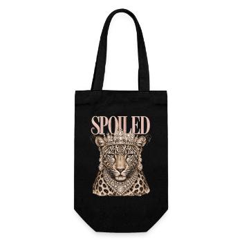 Léopard Gâté Couronne Diamants | Design Reine - Sac à bouteille - noir - Devant