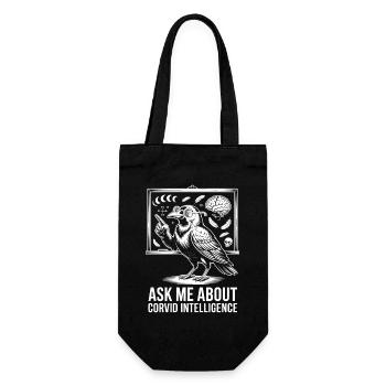 Raven : Découverte de l’intelligence corvidée - Sac à bouteille - noir - Devant