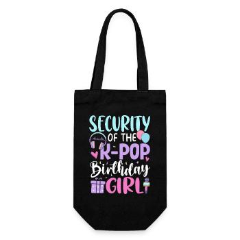 Sécurité de la fille d’anniversaire de la K-Pop - Sac à bouteille - noir - Devant