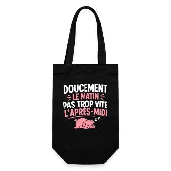 Matin Doux, Après-Midi Paresseux - Sac à bouteille - noir - Devant