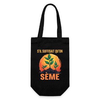 Jardinier Cadeau humour personnalisé - Sac à bouteille - noir - Devant