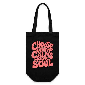 Choisissez ce qui apaise votre âme - Spruch - Sac à bouteille - noir - Devant