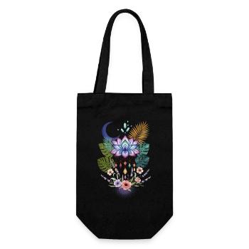 Spirituality Sacred Geometry Lotus Flower Zen - Gift Bag for Bottles - black - Front