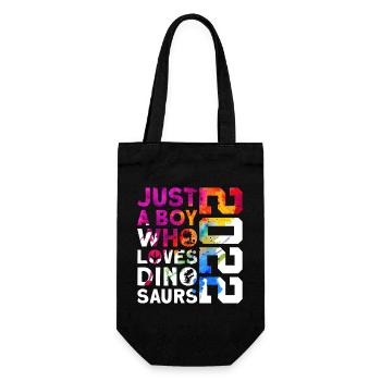 DINO 2022 DINOSAUR 4TH BIRTHDAY - Gift Bag for Bottles - black - Front