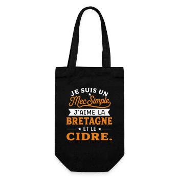 Bretagne Breton Cadeau humour personnalisé - Sac à bouteille - noir - Devant