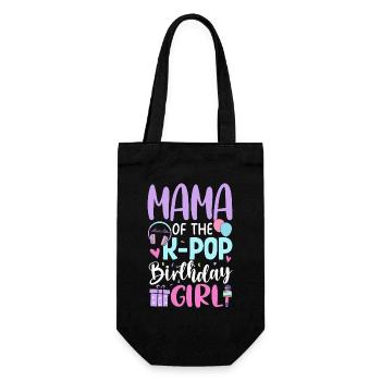 Mama of The K-Pop Birthday Girl - Geschenkbeutel für Flaschen - Schwarz - Vorne