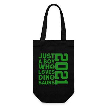 DINO 2021 DINOSAUR 5TH BIRTHDAY - Gift Bag for Bottles - black - Front