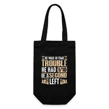 Chess Chess Player Chessboard - Gift Bag for Bottles - black - Front