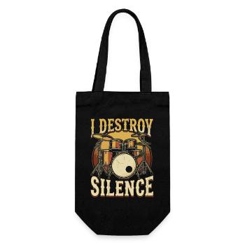 Je détruis les tambours de Silence - Sac à bouteille - noir - Devant