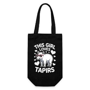 Dictons de tapir Tapir Drôle de cadeau de tapir - Sac à bouteille - noir - Devant
