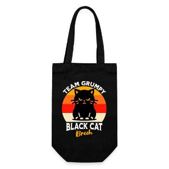 Team Schwarze Katze - Geschenkbeutel für Flaschen - Schwarz - Vorne