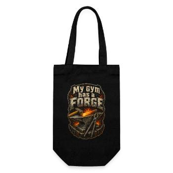 Forgeron Forgeron Ma salle de sport a une forge - Sac à bouteille - noir - Devant