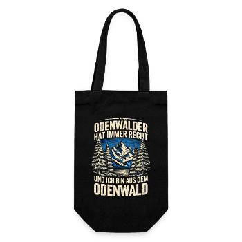  Odenwälder Hat Immer Recht Und Ich Bin Aus Dem - Geschenkbeutel für Flaschen - Schwarz - Vorne