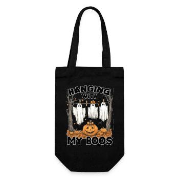 Halloween Geist Süße Geister Halloween Herbst - Geschenkbeutel für Flaschen - Schwarz - Vorne