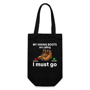 Mes bottes de randonnée m’appellent, je dois y aller - Drôle de Hik - Sac à bouteille - noir - Devant