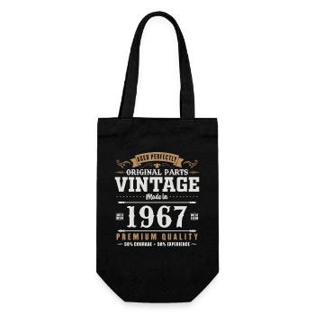60 Years 1967 Vintage Birthday Gift - Gift Bag for Bottles - black - Front