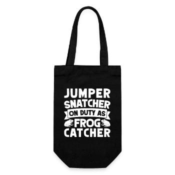 Frog Catcher Jumper Snatcher Frog - Gift Bag for Bottles - black - Front