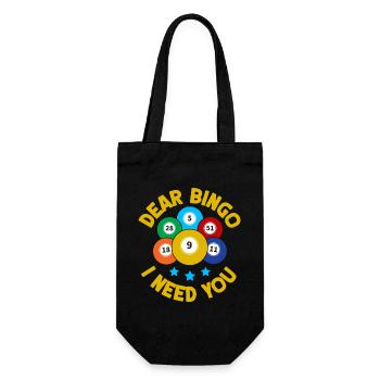 Partie de bingo Cher Bingo J’ai besoin de toi Bingo - Sac à bouteille - noir - Devant