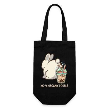 Bubble Tea Boba Drôle de Lapin mignon - Sac à bouteille - noir - Devant