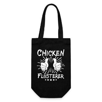 Chicken Flüsterer - Geschenkbeutel für Flaschen - Schwarz - Vorne