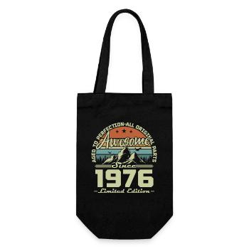 Cadeau d’anniversaire pour le 50e anniversaire 1976 Vintage Retro - Sac à bouteille - noir - Devant