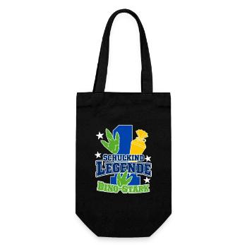 Einschulung Dinosaurier Schulkind Legende Dino-sta - Gift Bag for Bottles - black - Front