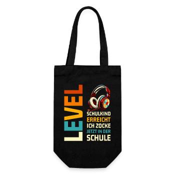 Schulanfang 2026 Einschulung Junge Mädchen Kita - Geschenkbeutel für Flaschen - Schwarz - Vorne