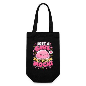 Only one girl loves mochi - Gift Bag for Bottles - black - Front