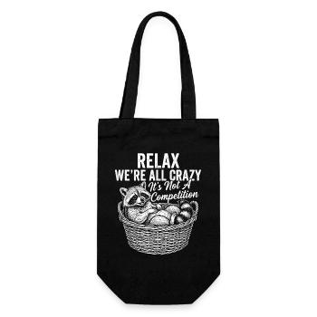 Relax, we're all crazy - Gift Bag for Bottles - black - Front