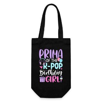 Tió de la fille d’anniversaire de K Pop - Sac à bouteille - noir - Devant