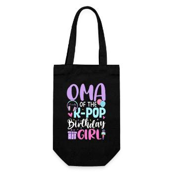 Oma de la fille d’anniversaire K-Pop - Sac à bouteille - noir - Devant