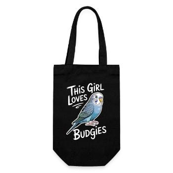 Budgie Sayings Joke Budgie Gift - Gift Bag for Bottles - black - Front