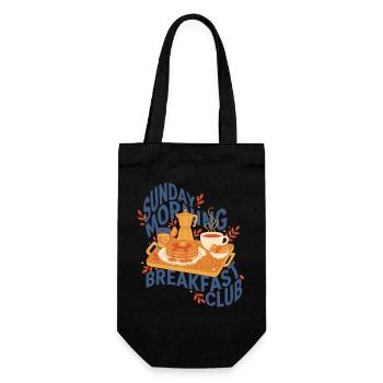 Breakfast Sunday Morning Breakfast Club Funny - Gift Bag for Bottles - black - Front
