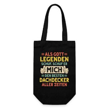 Dachdecker - Geschenkbeutel für Flaschen - Schwarz - Vorne