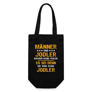 Jodler Jodeln - Geschenkbeutel für Flaschen - Schwarz - Vorne