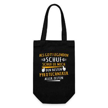 Pyrotechniker - Geschenkbeutel für Flaschen - Schwarz - Vorne