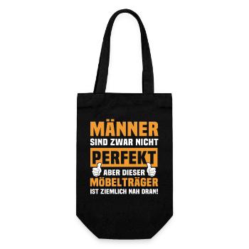 Lustige Möbelträger Sprüche - Geschenkbeutel für Flaschen - Schwarz - Vorne