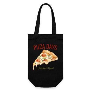 Pizza Days – For real pizza fans - Gift Bag for Bottles - black - Front