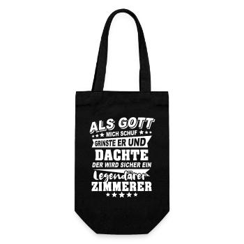 Zimmerer - Geschenkbeutel für Flaschen - Schwarz - Vorne