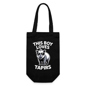 Dictons de tapir Tapir Drôle de cadeau de tapir - Sac à bouteille - noir - Devant