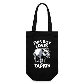 Dictons de tapir Tapir Drôle de cadeau de tapir - Sac à bouteille - noir - Devant
