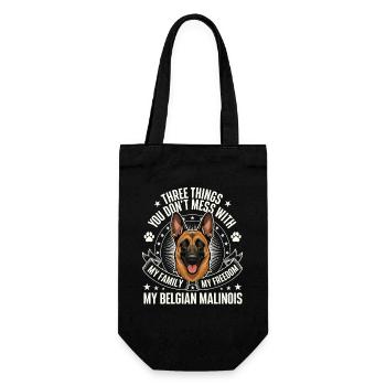 Avertissement malinois belge Family Freedom - Sac à bouteille - noir - Devant