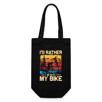 Be with my bike Fahrrad Mountainbike MTB Downhill - Geschenkbeutel für Flaschen - Schwarz - Vorne
