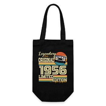 Vintage 1956 Vintage Retro Birthday Gift - Gift Bag for Bottles - black - Front